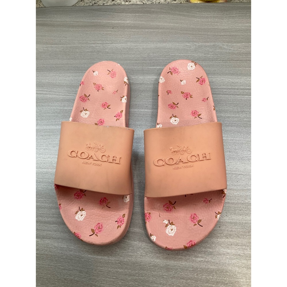COACH PINK ULI SPORT SLIDES